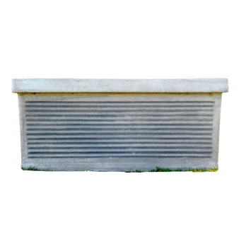 Stenen bloembak – 73 cm – klassiek met lijnreliëf