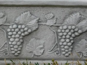 Jardinière en pierre – jardinière rectangulaire à motif de raisin