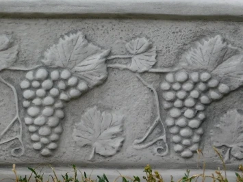 Jardinière en pierre – jardinière rectangulaire à motif de raisin