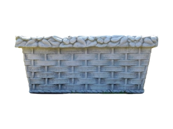 Stenen bloembak – 90 cm – klassiek design – met reliëf