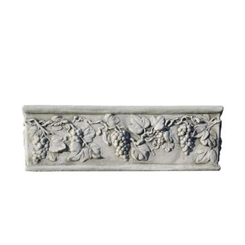 Bloembak met druiventrossen - 70 cm - steen