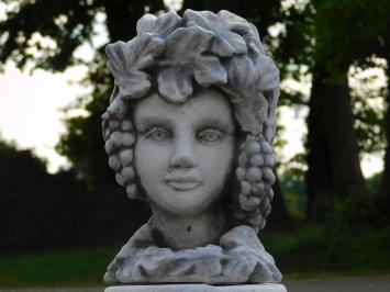 Pot de fleurs en pierre - femme sur piédestal - 58 cm - grappe de raisin