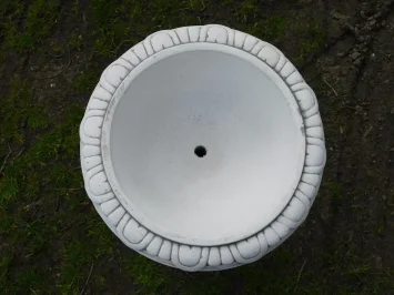 Pot de fleurs rond – 33 cm de hauteur – décor pierre – Ø 40 cm