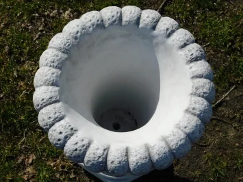 Vase de jardin robuste - 55 cm - en pierre - décoration de jardin