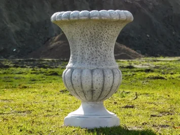 Große Gartenvase, Vase de jardin robuste - 55 cm - en pierre - décoration de jardin, robust, 55 cm