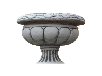 Élégant pot de fleurs sur piédestal – 83 cm – pierre – classique