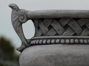 Blumentopf mit Henkeln auf Sockel – 103 cm – Stein