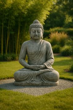 Boeddha beeld steen -groot – 155 cm hoog - tuinbeeld