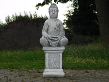 Eenmalig: Boeddha op Sokkel - 83 cm - Steen