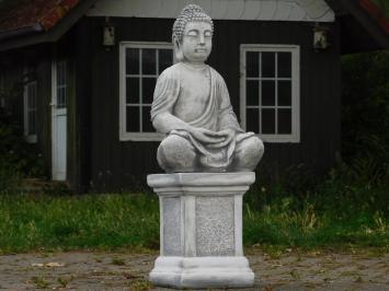 Eenmalig: Boeddha op Sokkel - 83 cm - Steen