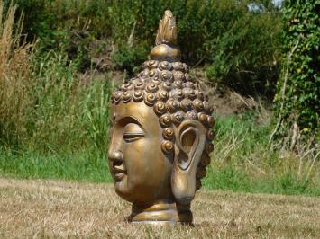 Buddha-Kopf, Polystein-Terrakotta, schöner schwerer Kopf