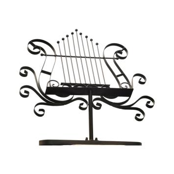 Metalen boekenstandaard - bruine decoratie - 56 cm