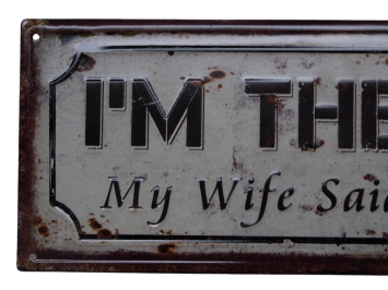 Schild „I'm The Boss“ – 36 x 13 cm – Metall