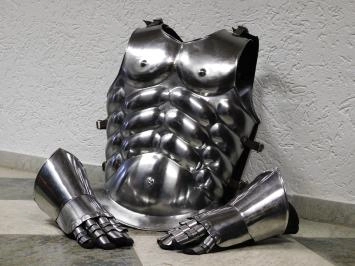 Cuirasse grecque de poitrine et de dos - armures - armures d'acier