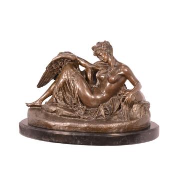 Een bronzen beeld/sculptuur van 'LEDA AND THE SWAN'
