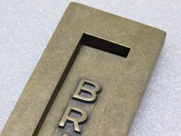 Briefkasten LETTERS - Vertikal - Antik Messing