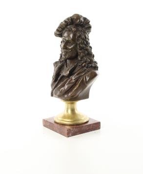 Sculptuur brons, Rembrandt Harmenszoon van Rijn, bronzen buste