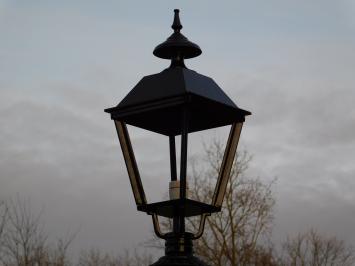 Buitenlamp op sokkel - 103 cm - zwart - klassieke tuinlamp