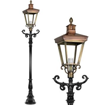  Außenleuchte 250 cm – Aluminium – schwarz oder grün – klassisch