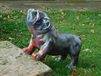 Statue Bulldogge, Gartenstatue / Tierstatue, Polystone