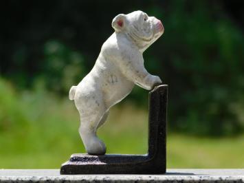 Boekensteunen bull terriër – gietijzer – set van 2