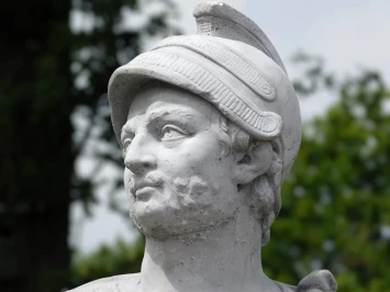 Buste d'Arès (Mars) – statue ancienne en pierre – 85 cm – Romain