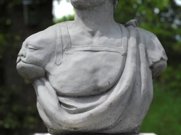 Buste d'Arès (Mars) – statue ancienne en pierre – 85 cm – Romain