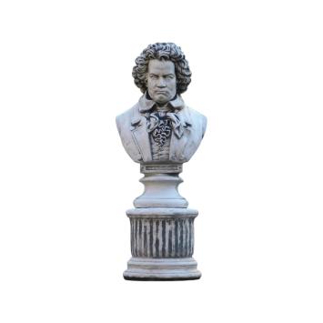 Beethoven - ronde sokkel - steen - 76 cm - gedetailleerd