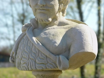Klassische büste von Hadrian – 68 cm – antike Gartenstatue aus Stein