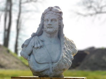 Große Büste von Herkules – 82 cm – klassischer Stein