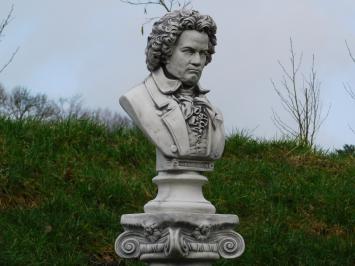 Beethoven Büste - auf Sockel - Stein - 127 cm - klassisch