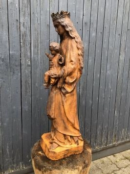 Maria - Gusseisen Statue - 92cm - rustikal - Grabstatue