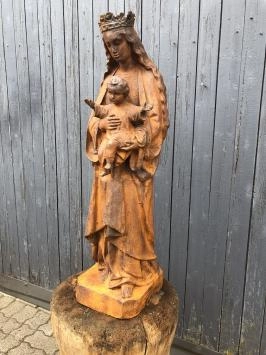 Maria - Gusseisen Statue - 92cm - rustikal - Grabstatue