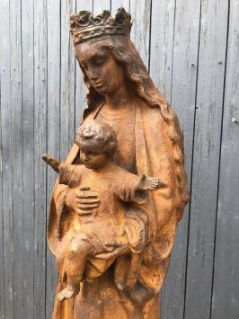 Maria - Gusseisen Statue - 92cm - rustikal - Grabstatue