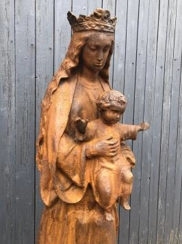 Maria - Gusseisen Statue - 92cm - rustikal - Grabstatue