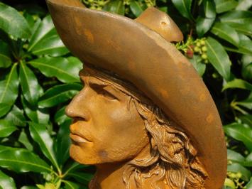 Besondere Statue eines Cowboys, Gusseisen, sehr detailliert!