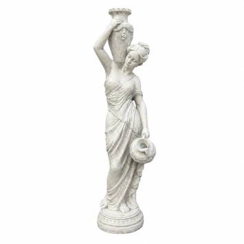 Vrouw met waterkruiken - steen - 135 cm - wateruitloop