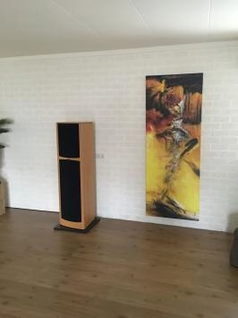 belle et grande toile abstraite à l'huile de : la danseuse