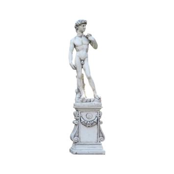 David op sokkel – 88 cm – stenen beeld – klassiek ontwerp