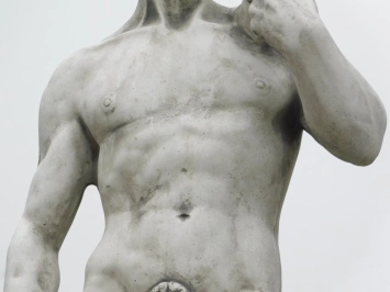 David - stenen beeld - 110 cm - klassiek wit - in detail