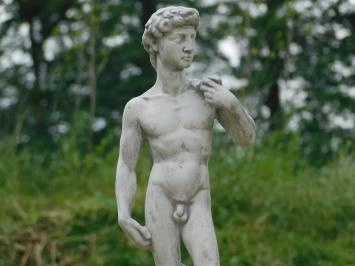 David sur socle - pierre - 105 cm - blanc classique avec gris