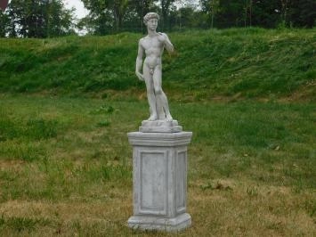 David sur socle - pierre - 105 cm - blanc classique avec gris