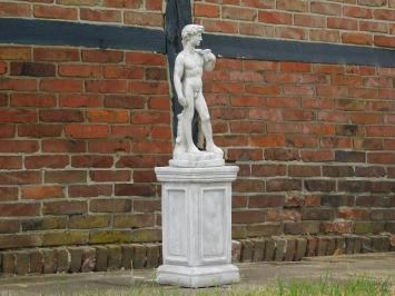 David sur socle - pierre - 105 cm - blanc classique avec gris