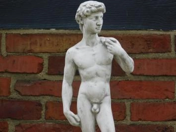 David sur socle - pierre - 105 cm - blanc classique avec gris