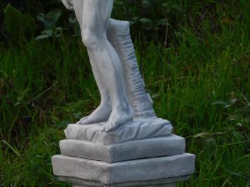 Gartenstatue / Skulptur David, König David Statue, Stein, Gartenstatue auf Säule