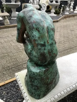 Statue du Penseur – Fonte – 72 cm – Patine couleur bronze