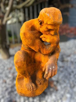 Denkender Mann - Gusseisenstatue - 72 cm - rustikal