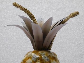 Ananas - metalen beeld - 27 cm - kleurrijke decoratie