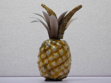 Ananas - metalen beeld - 27 cm - kleurrijke decoratie