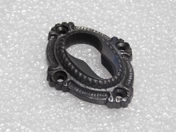 Schlossrosette PC – dunkel patiniertes Messing – klassisch